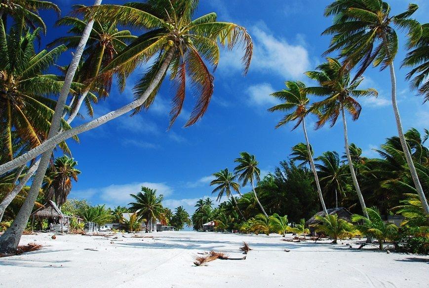 View from the island’s ‘main street’.