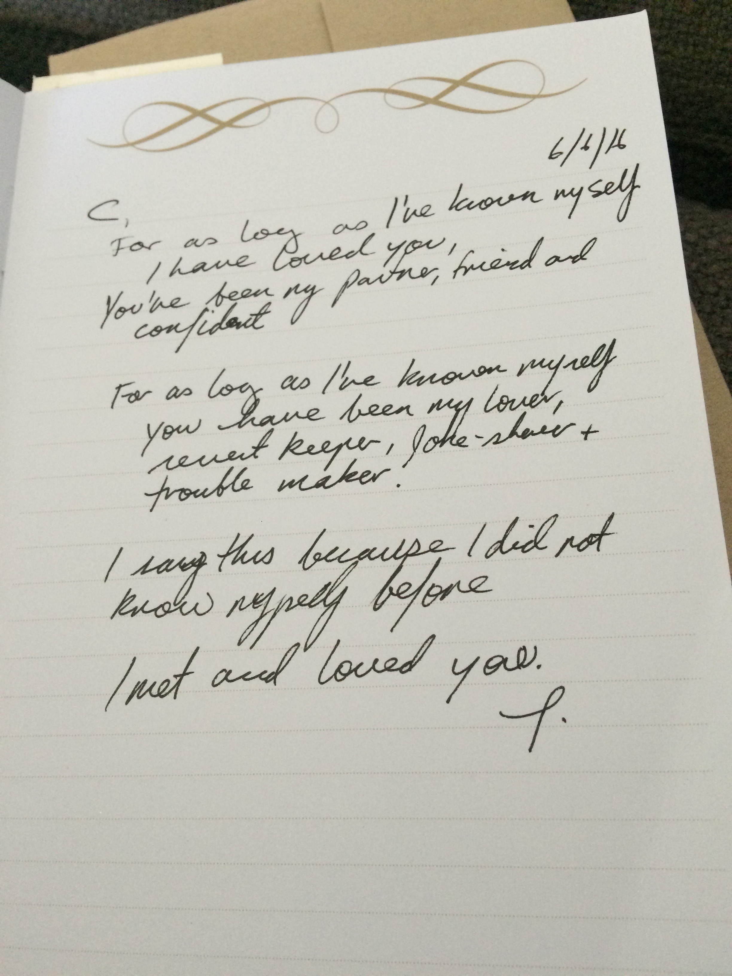 After 20 years Todd finds the woman he saw walking by in Buenos Aires: Cecilia. This is a letter he wrote after they met.
