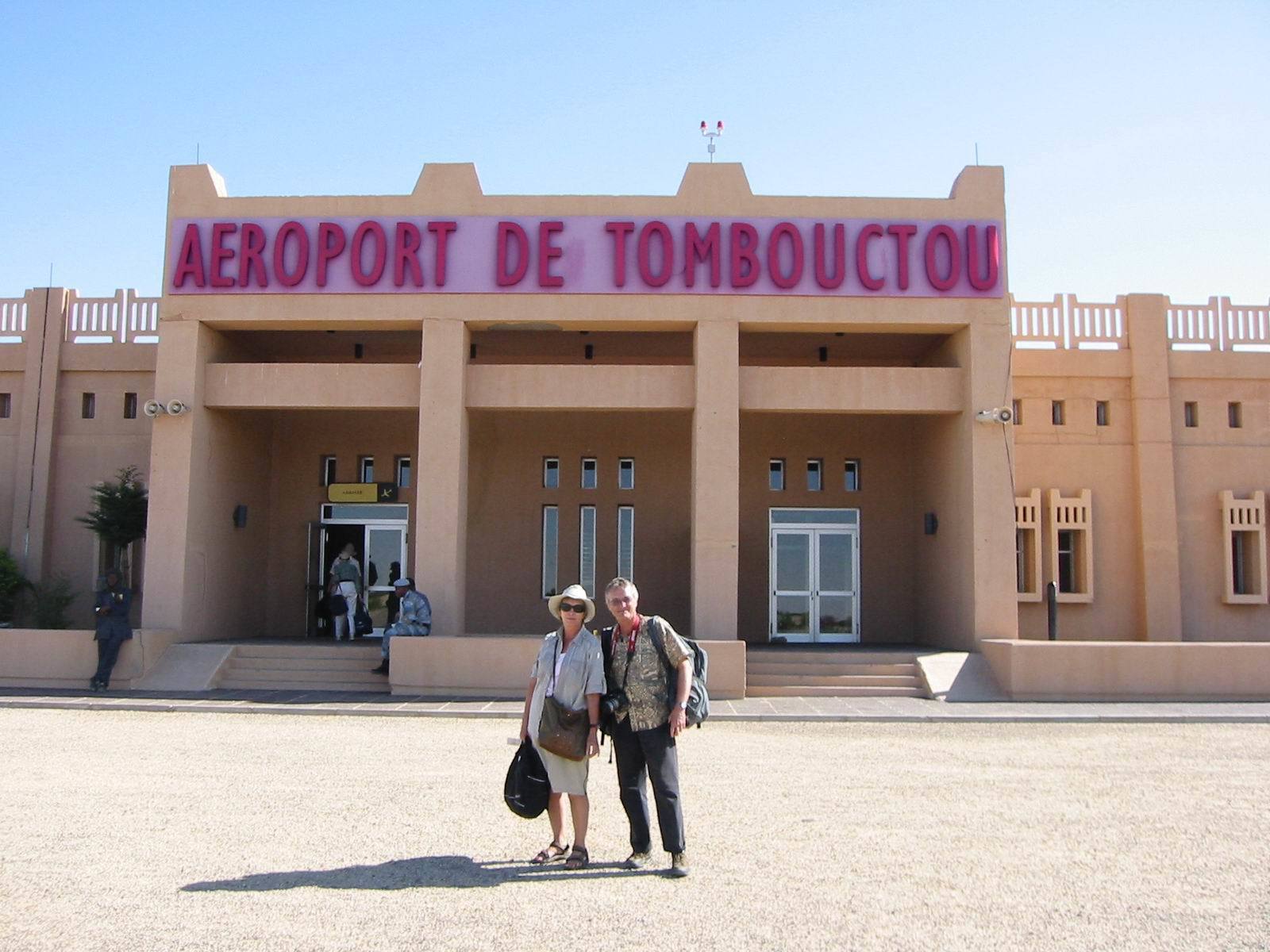 2005: Tony and Maureen never lost their passion for travel. Here they are arriving in Timbuktu.