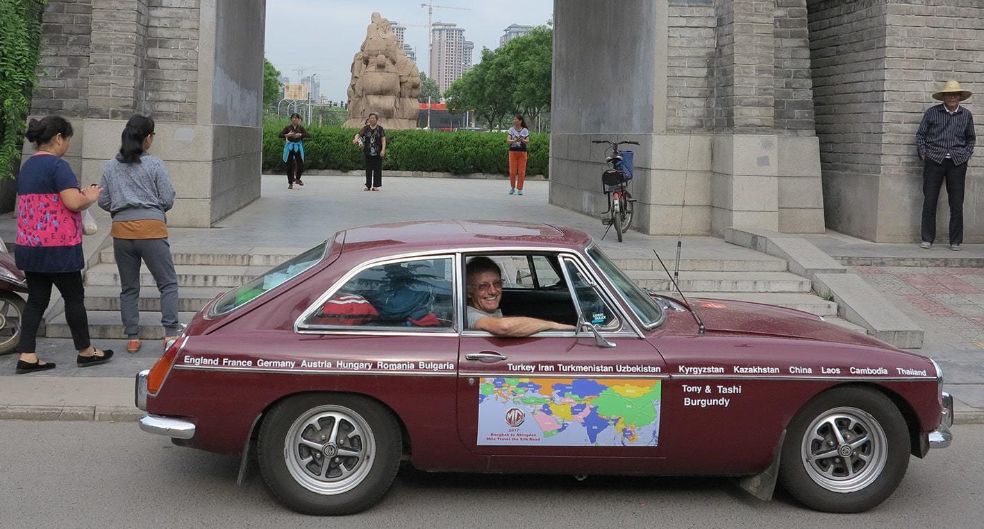 Many years after his first world trip over land, Tony relives the experience in 2017. This time he travels in an MG old-timer in the opposite direction, starting in Thailand and finishing in Great Britain.